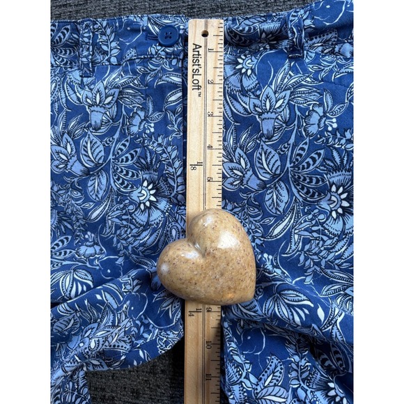 Talbots‎ Womens Floral Print Blue Vacation Cotton Blend Shorts Size 6 - Picture 8 of 9